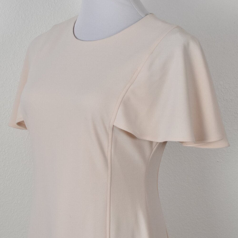 Calvin Klein Flutter Sleeve Sheath Dress Light Pink - 4 - Picture 3 of 10